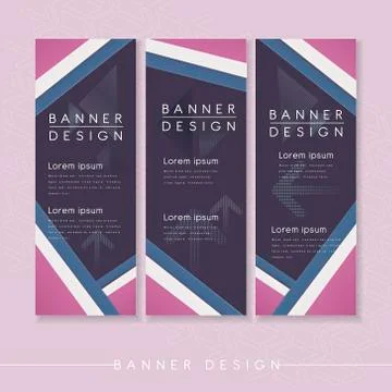 Modern banner template design Stock Illustration