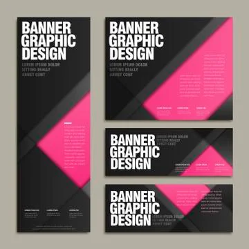 Modern banner template Stock Illustration