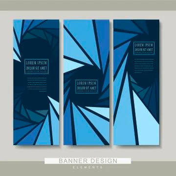 Modern banner template set Stock Illustration