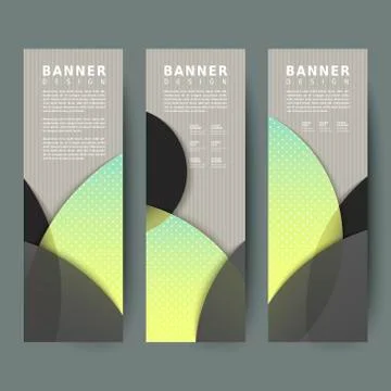 Modern banners design set Stock Illustration