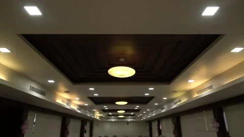 Modern Banquet hall Interior, inside event hall, seamless fancy background 스톡 동영상 228062800