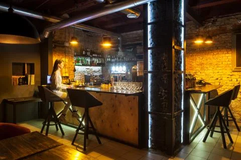 Modern bar interior. Foto stock