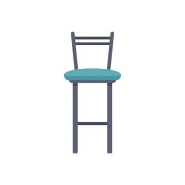 Modern bar stool with backrest and metal legs Illustrazione stock