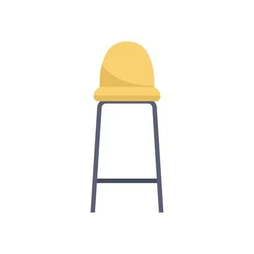 Modern bar stool with backrest providing comfortable seating experience Illustrazione stock