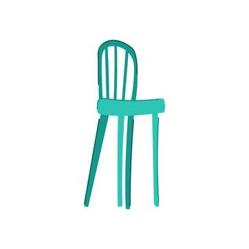 Modern bar stool cartoon vector illustration Illustrazione stock