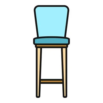 Modern bar stool flat design illustration Stock Illustration