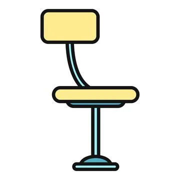 Modern bar stool high chair furniture icon Stock Illustration