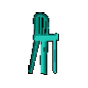 Modern bar stool pixel art vector illustration Stock Illustration