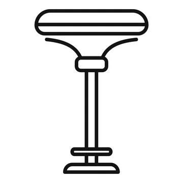 Modern bar stool standing on white background icon Illustrazione stock