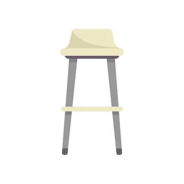 Modern bar stool standing on white background Illustrazione stock