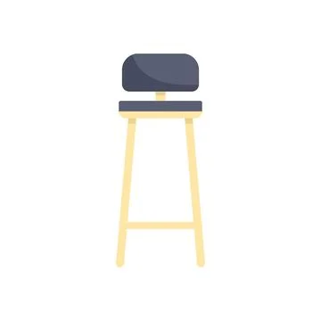 Modern bar stool standing on white background Illustrazione stock