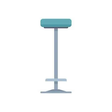 Modern bar stool standing on white background Illustrazione stock