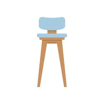 Modern bar stool standing on white background Illustrazione stock
