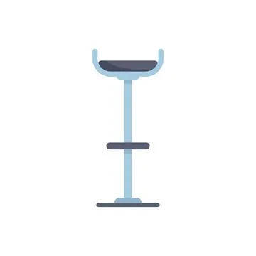 Modern bar stool standing on white background Illustrazione stock