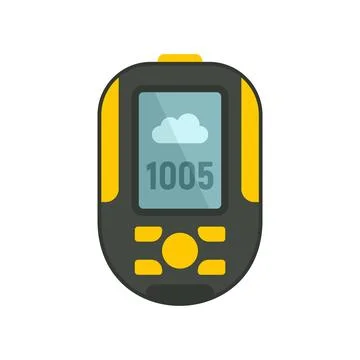 Modern barometer icon flat isolated Stock Illustration