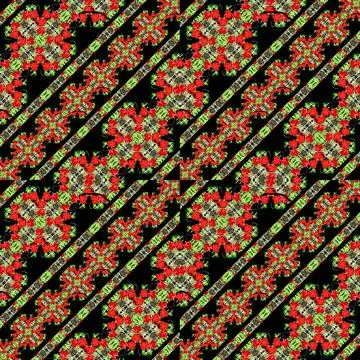 Modern Baroque Boho Stripes Pattern Decorative stylized floral boho baroqu... Stock Photos