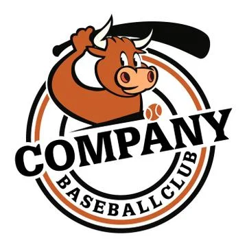Modern baseball logo Stock Illustration