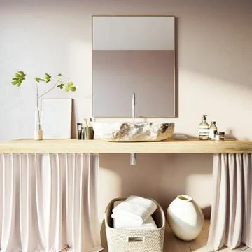 Modern bathroom decoration Stock Illustration