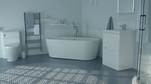 Modern Bathroom Stock Footage 260324971