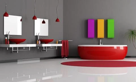 Modern bathroom Stock Illustration
