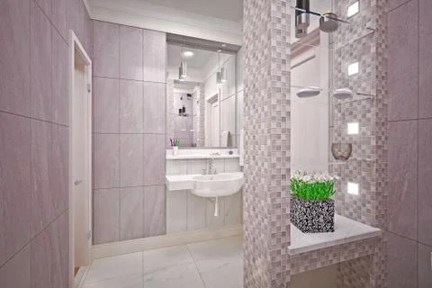 Modern bathroom Stock Illustration