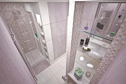 Modern bathroom Stock Illustration