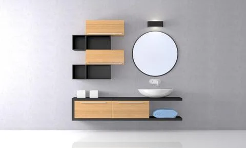 Modern bathroom Stock Illustration