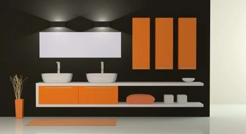 Modern bathroom Stock Illustration