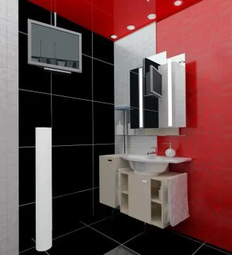 Modern bathroom Stock Illustration