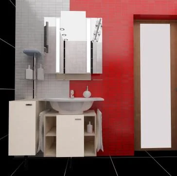 Modern bathroom Stock Illustration