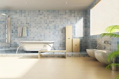 Modern bathroom Stock Illustration