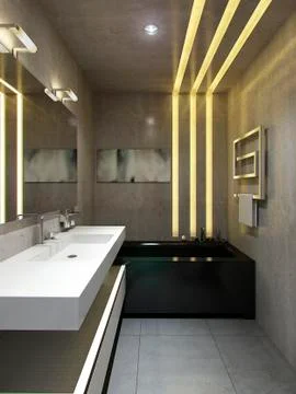 Modern bathroom Stock Illustration