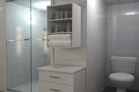 Modern bathroom Stock Illustration
