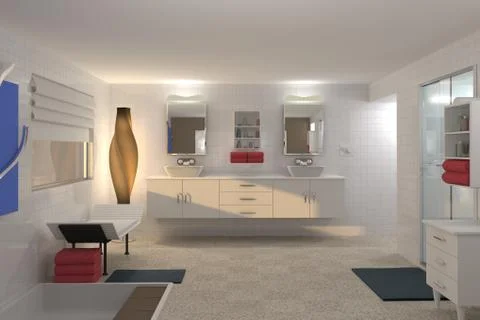 Modern bathroom Stock Illustration