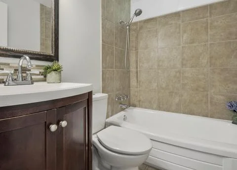 Modern bathroom interior Stock Photos