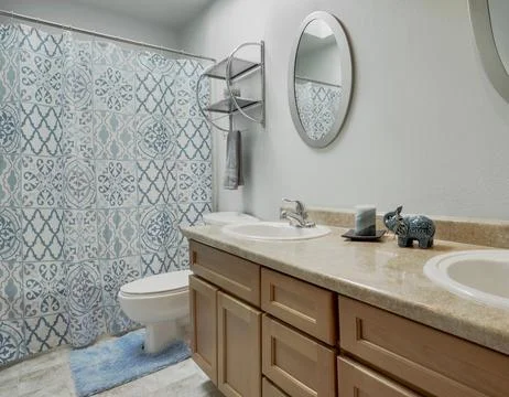 Modern bathroom interior Stock Photos