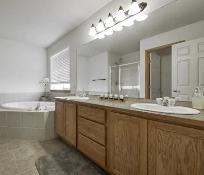 Modern bathroom interior Stock Photos