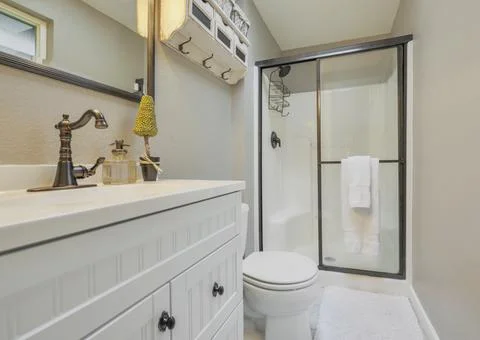 Modern bathroom interior Stock Photos
