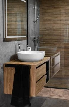 Modern bathroom interior Stock Photos
