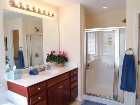 Modern bathroom Fotos Stock