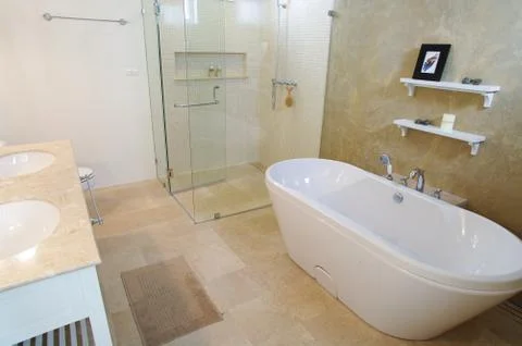 Modern bathroom Stock Photos