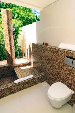 Modern bathroom Stock Photos
