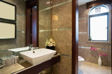 Modern bathroom Stock Photos