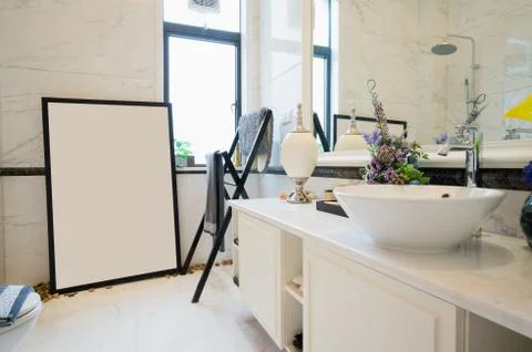 Modern bathroom Stock Photos