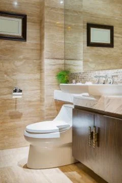 Modern bathroom Stock Photos