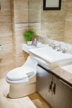 Modern bathroom Stock Photos