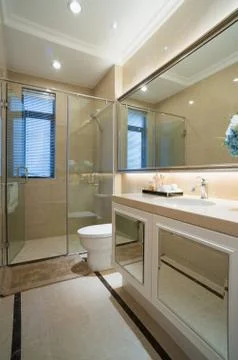 Modern bathroom Stock Photos