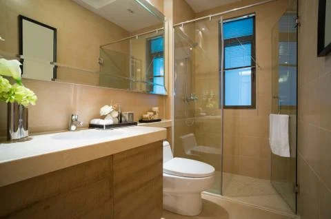 Modern bathroom Stock Photos