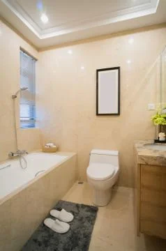 Modern bathroom Stock Photos