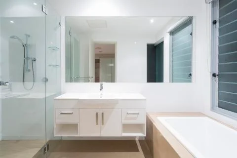 Modern bathroom Stock Photos
